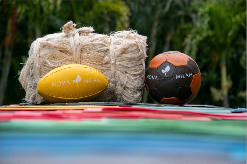 Nova Milan: Balones de futbol hochos con fibra de vegetal